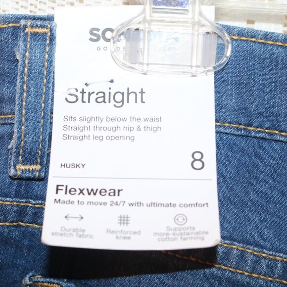 Sonoma boys husky straight leg jeans size 8 flexwear new with tag - Picture 4 of 6